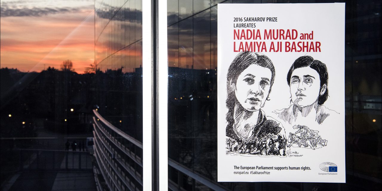 Remise du Prix Sakharov à Nadia Mourad et Lamiya Aji Bachar